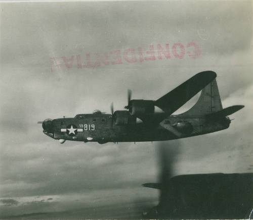 PB4Y-2 Privateer from VP-120 photographed in the air near NAS Whidbey Island about 1946.