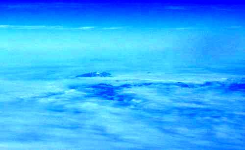 Another view of Moffett Peak on Adak Island in the Aleutians. Taken from an airliner making the trip from Japan to the U.S.