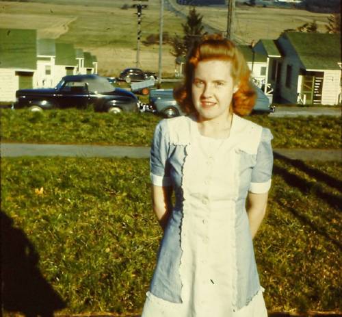 Mrs. Malcolm Barker at Whidbey Island, Washington, in 1946