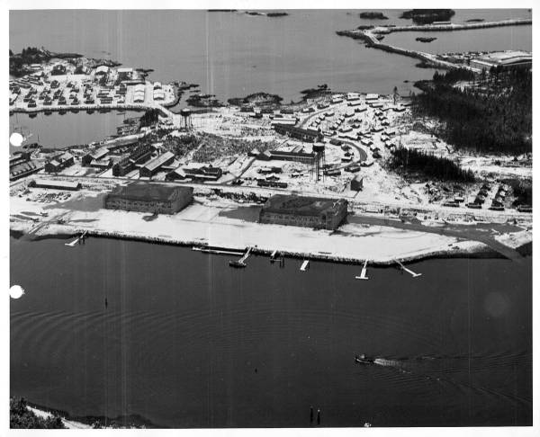 Photo of the U.S. Navy's airbase at Sitka, Alaska, circa 1937-1940
