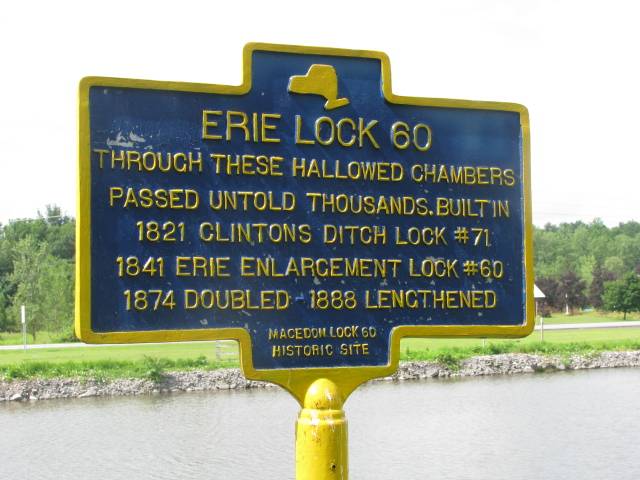 Marker for Lock 60 Erie Canal.