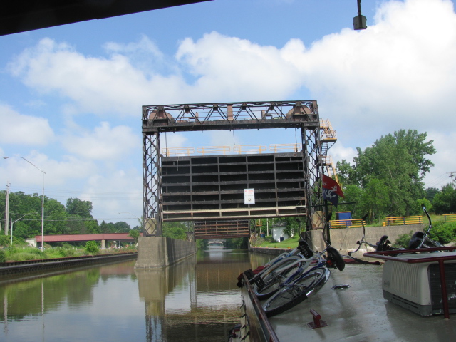 Approaching the East Guard Gate on the Erie Canal at the Genesee River. Protects Canal from River flooding.