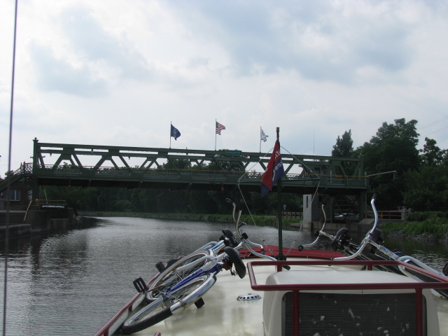 On the Erie Canal, approaching Brockport New York.