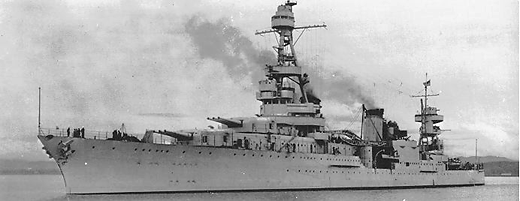 USS Augusta, CA 31, U.S. Navy heavy cruiser that was Admiral H.K. Hewitt's flagship for TORCH, the U.S. landings at Casablanca in November 1942. General Patton and his staff were aboard.