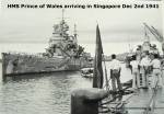 HMS Prince of Wales at Navy dock in Singapore days before being sunk by Japanese air attacks in Dec. 10, 1941. This is the same battleship that carried Winston Churchill to the Argentia conference wi