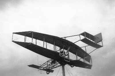 Curtiss JuneBug shown outside the Curtiss Museum in Hammondsport, New York