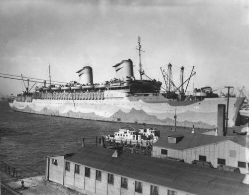 Photo of USS West Point (AP-23) former SS America