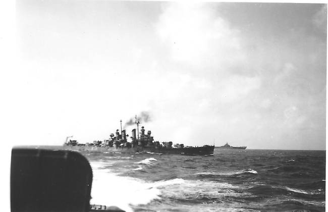 The USS Wisconsin, and Iowa class battleship built during World War II, and soon enough to join U.S. Navy forces in the war in the Pacific.